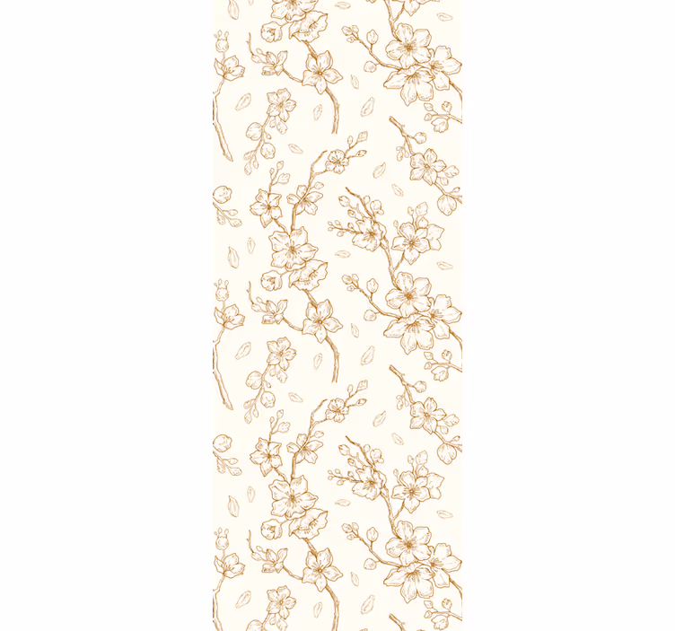 Carta da parati floreale design rami fioriti - TenStickers