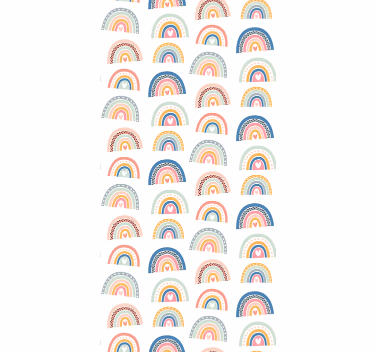 Carta da parati ornamentale motivo arcobaleno colorato - TenStickers