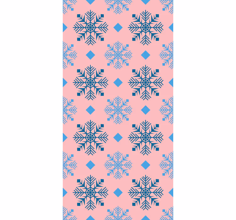 Carta da parati natalizia motivo geometrico a fiocco di neve - TenStickers