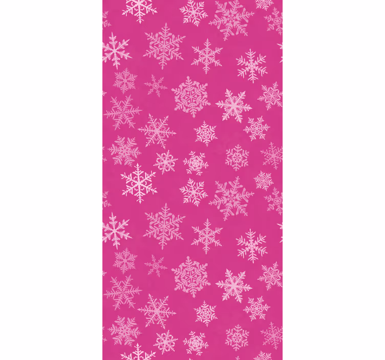 Carta da parati natalizia fiocchi di neve festivi - TenStickers