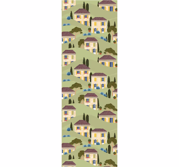 Carta da parati cameretta motivo villa di campagna - TenStickers