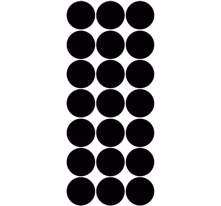Carta da parati pois modello circolare nero chic - TenStickers