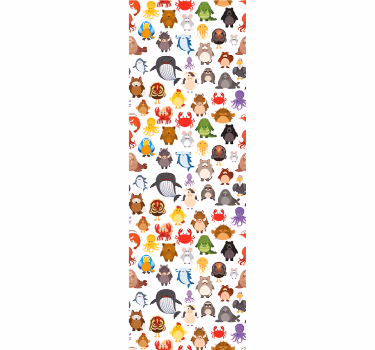Carta da parati animali fusione di personaggi animali - TenStickers