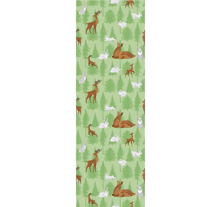 Carta da parati animali modello di animali della foresta - TenStickers