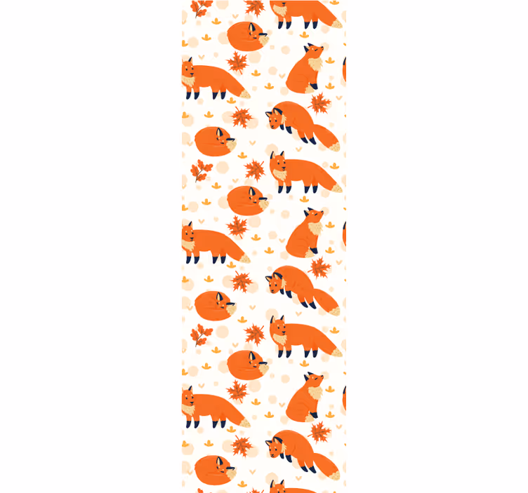 Carta da parati animali modello autunnale di volpe - TenStickers