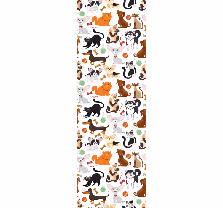 Carta da parati animali illustrazioni giocose - TenStickers
