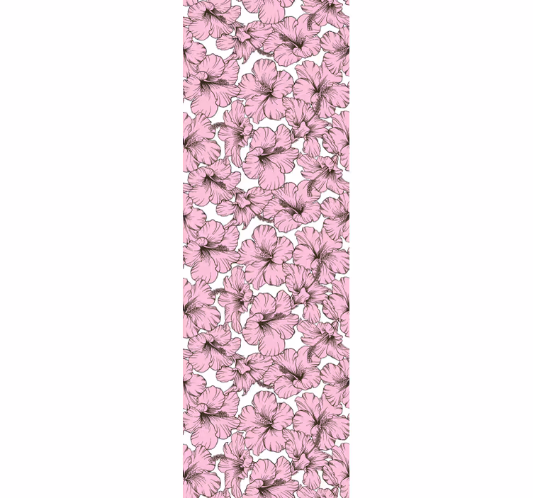 Carta da parati floreale arrangement di ibisco - TenStickers
