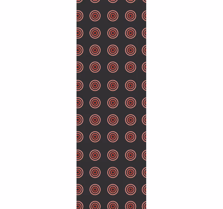 Carta da parati classica motivo geometrico rotondo rosso - TenStickers