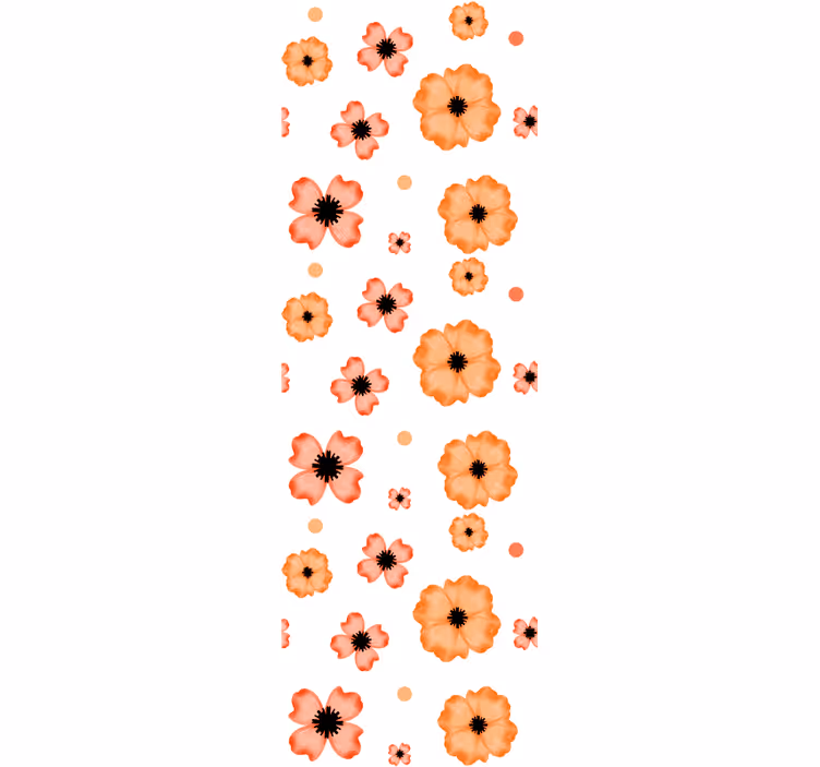 Carta da parati floreale modello di papaveri - TenStickers