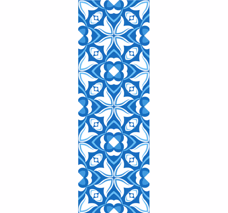 Carta da parati effetto piastrelle eleganti motivi blu - TenStickers