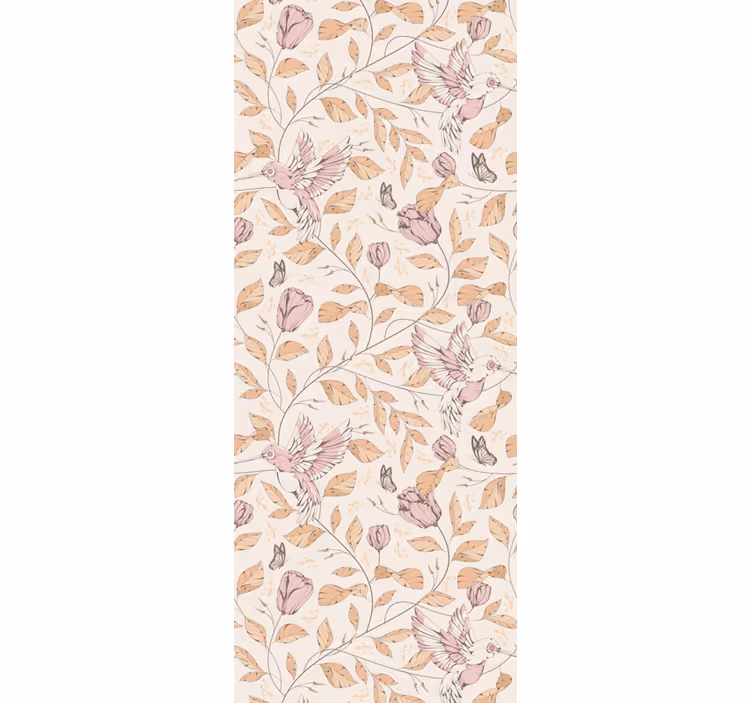 Carta da parati floreale motivo beige delicato - TenStickers