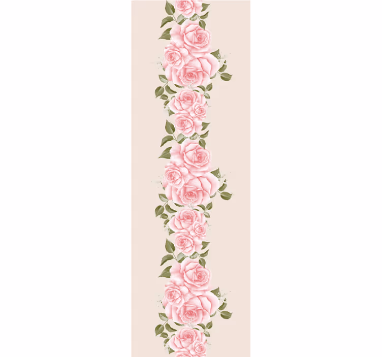 Carta da parati floreale accento a strisce floreali - TenStickers