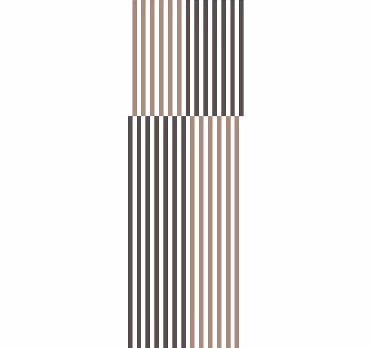 Carta da parati a righe design elegante beige e marrone - TenStickers