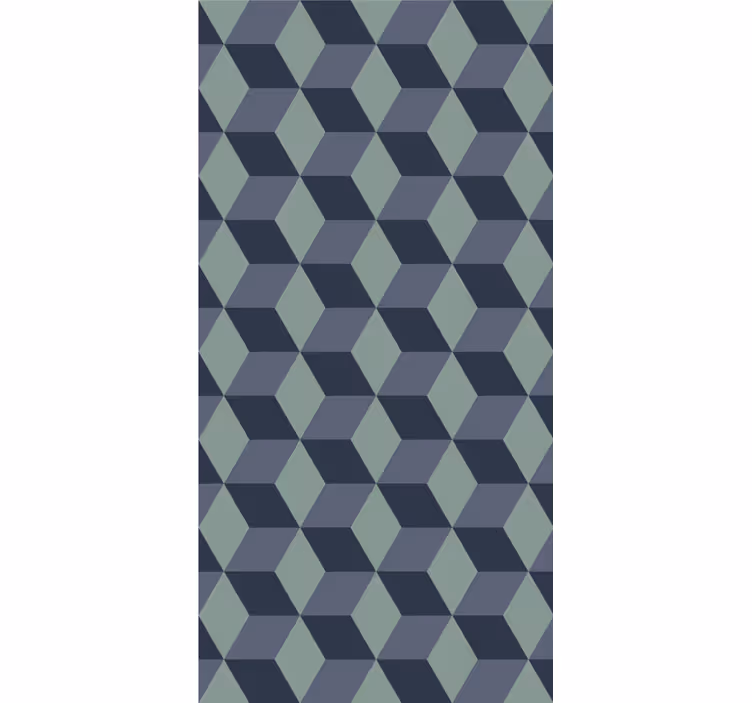 Carta da parati geometrica modello di cubi 3d - TenStickers