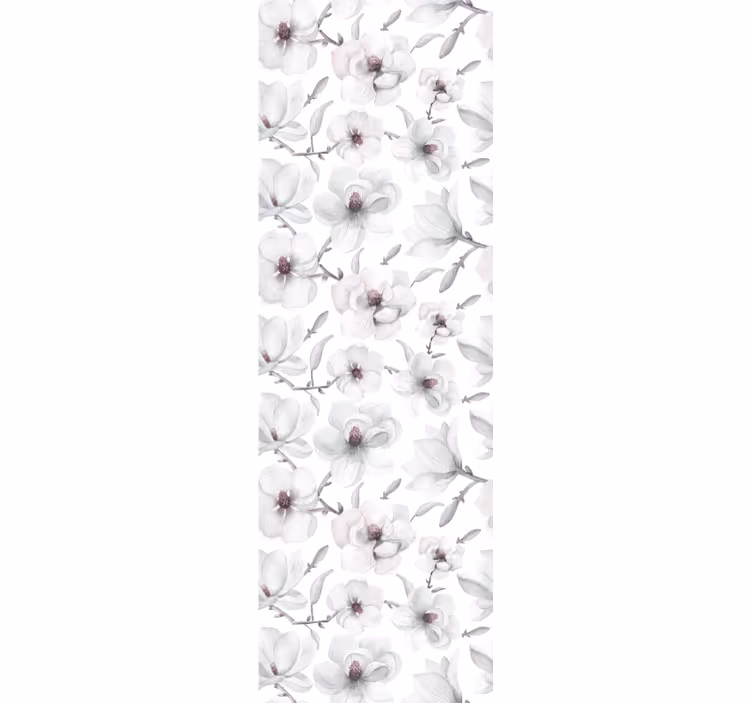 Carta da parati floreale elegante motivo grigio - TenStickers