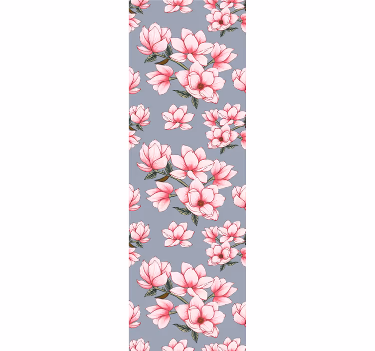 Carta da parati floreale modello magnolia rosa - TenStickers