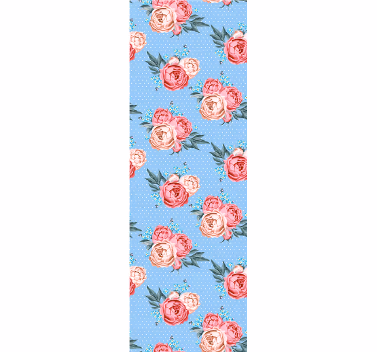 Carta da parati floreale motivi di rose in fiore - TenStickers