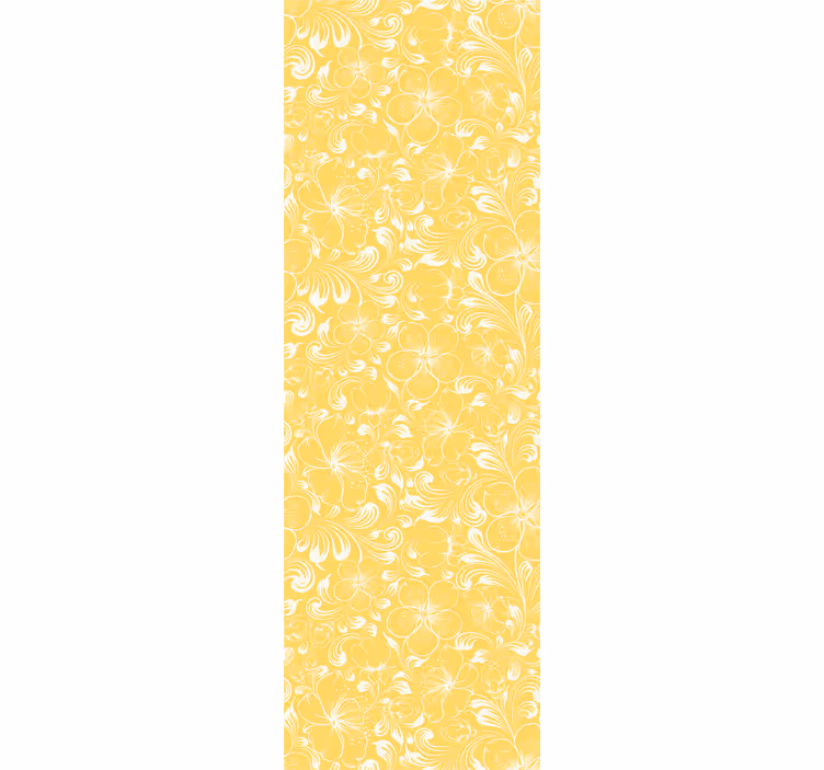 Carta da parati floreale modello giallo vivace - TenStickers