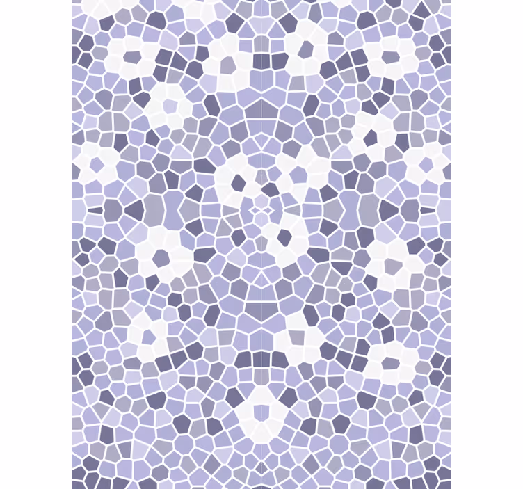 Carta da parati effetto piastrelle motivo floreale a mosaico - TenStickers