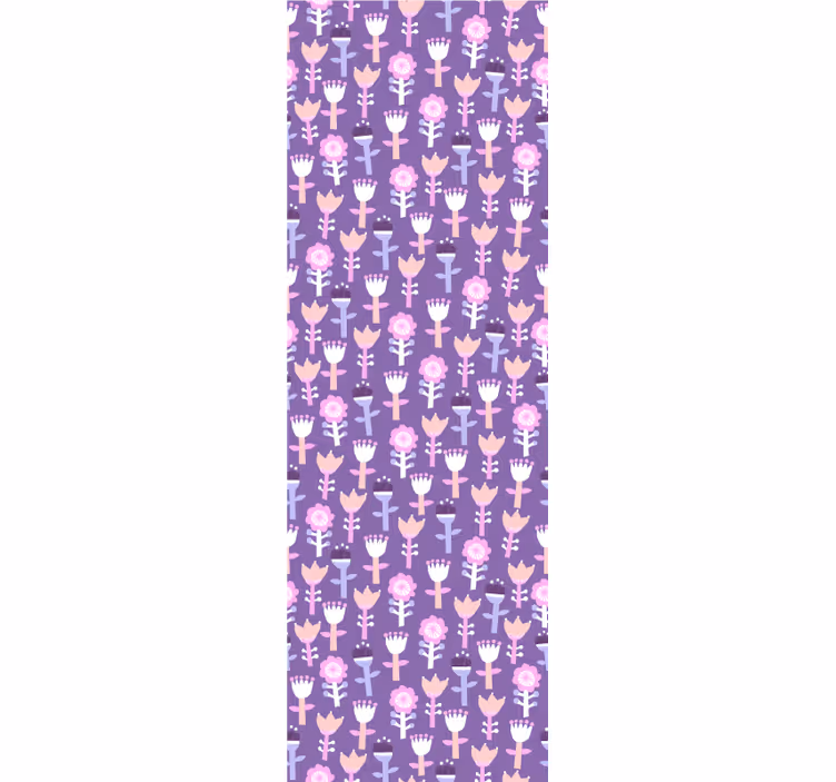 Carta da parati floreale motivo viola - TenStickers