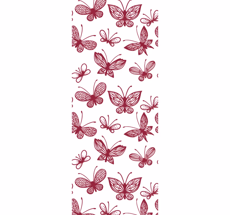 Carta da parati farfalle motivo volanti rosa - TenStickers