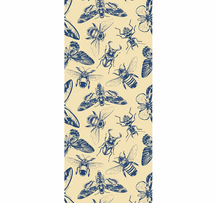 Carta da parati animali collezione di modelli di insetti - TenStickers