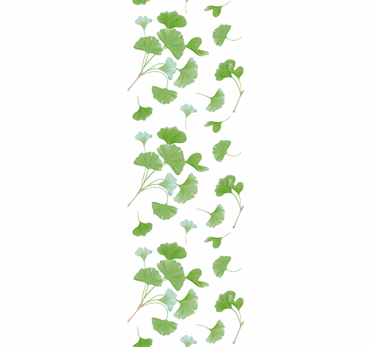 Carta da parati foglie motivo ginkgo biloba - TenStickers
