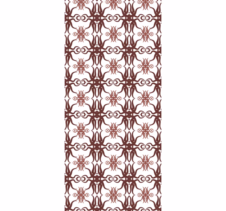 Carta da parati ornamentale elegante design rosso - TenStickers