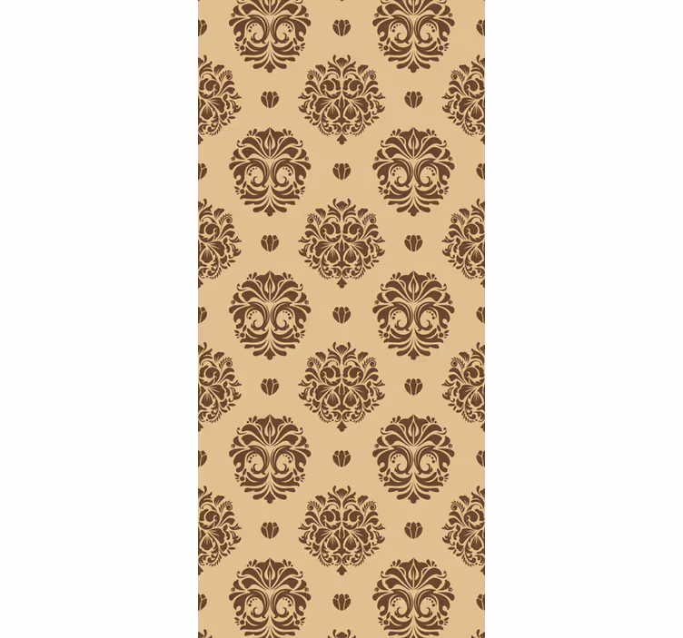 Carta da parati floreale motivo beige antico - TenStickers