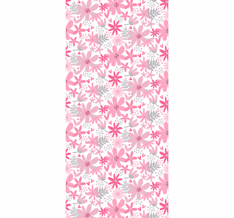 Carta da parati floreale motivi rosa - TenStickers