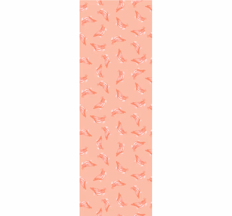 Carta da parati uccelli motivo rosa elegante - TenStickers