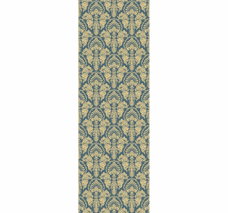 Carta da parati soggiorno fiori barocchi beige - TenStickers
