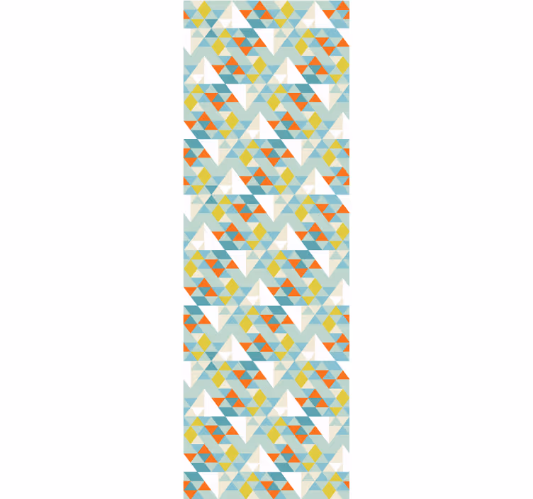 Carta da parati triangoli motivo arrotondato blu - TenStickers