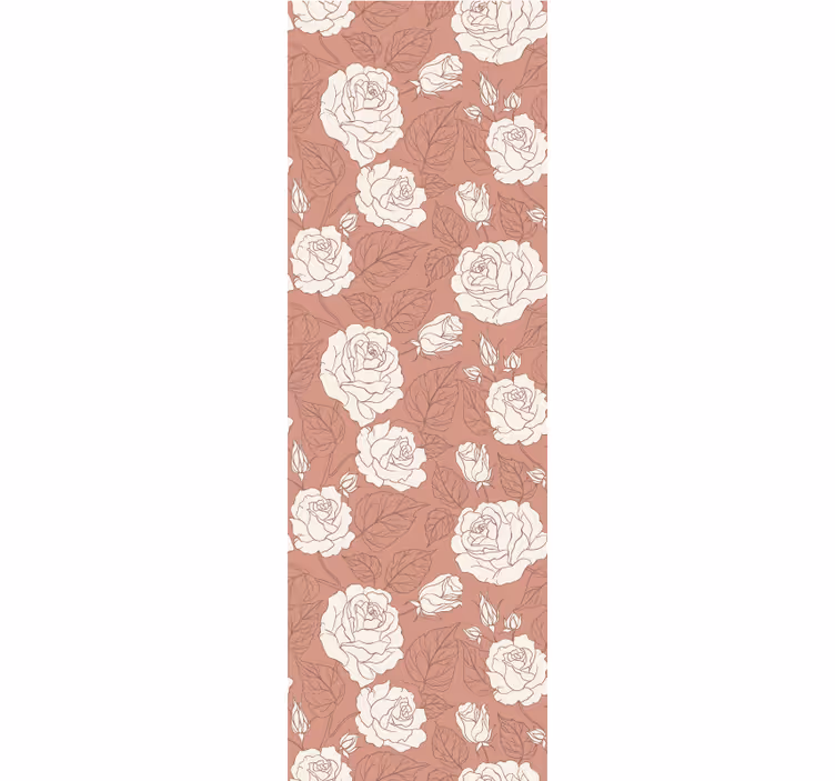 Carta da parati floreale motivo a petalo di rosa - TenStickers