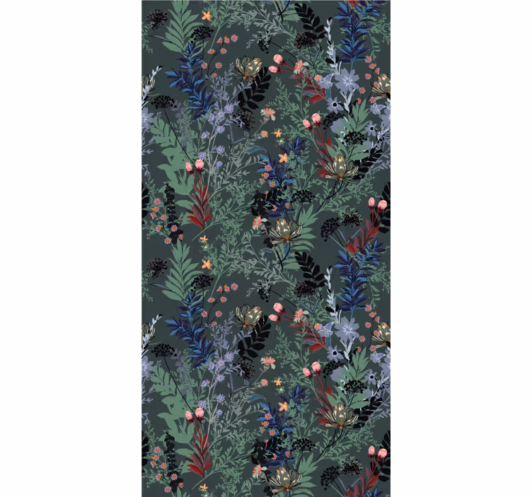 Carta da parati floreale giungla notturna - TenStickers