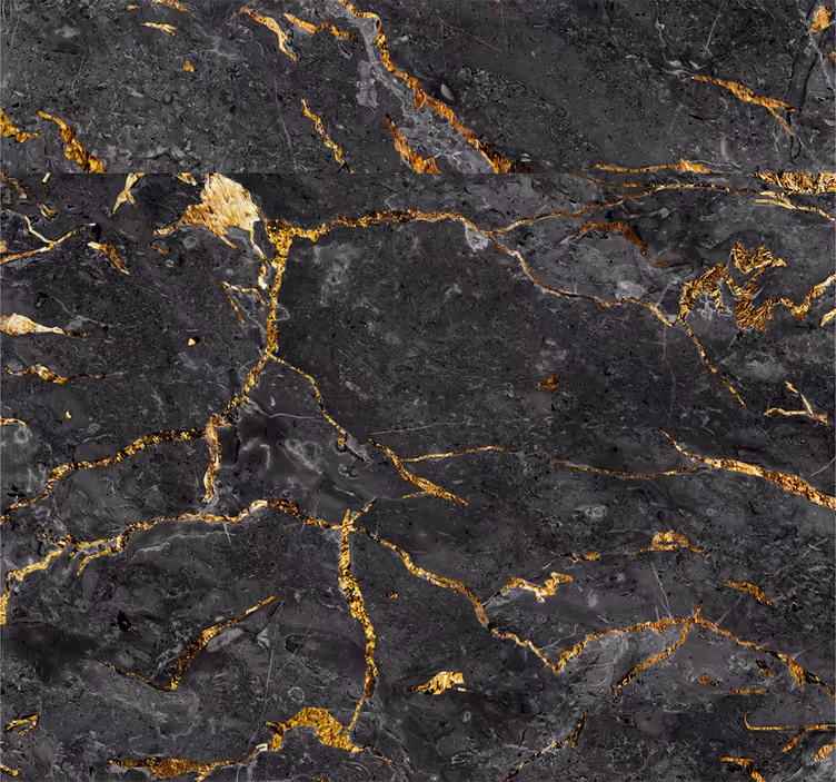 Carta da parati effetto marmo nero oro - TenStickers
