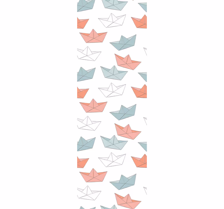 Carta da parati cameretta modello barca origami - TenStickers