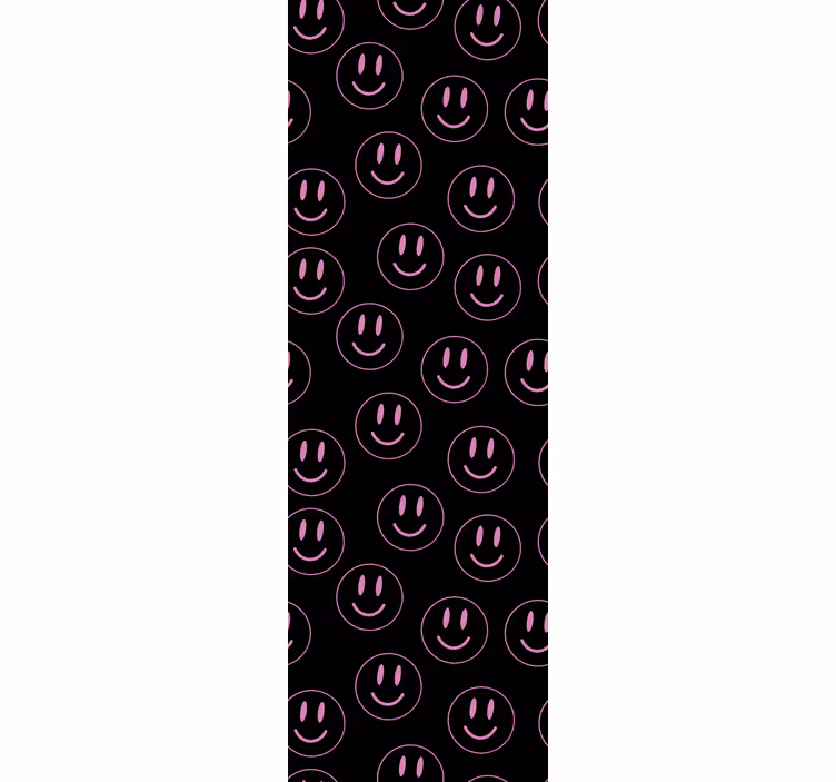 Carta da parati soggiorno modello di faccina sorridente - TenStickers
