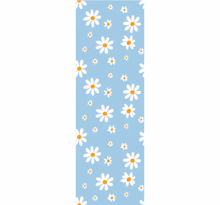 Carta da parati floreale modello di margherita in fiore - TenStickers