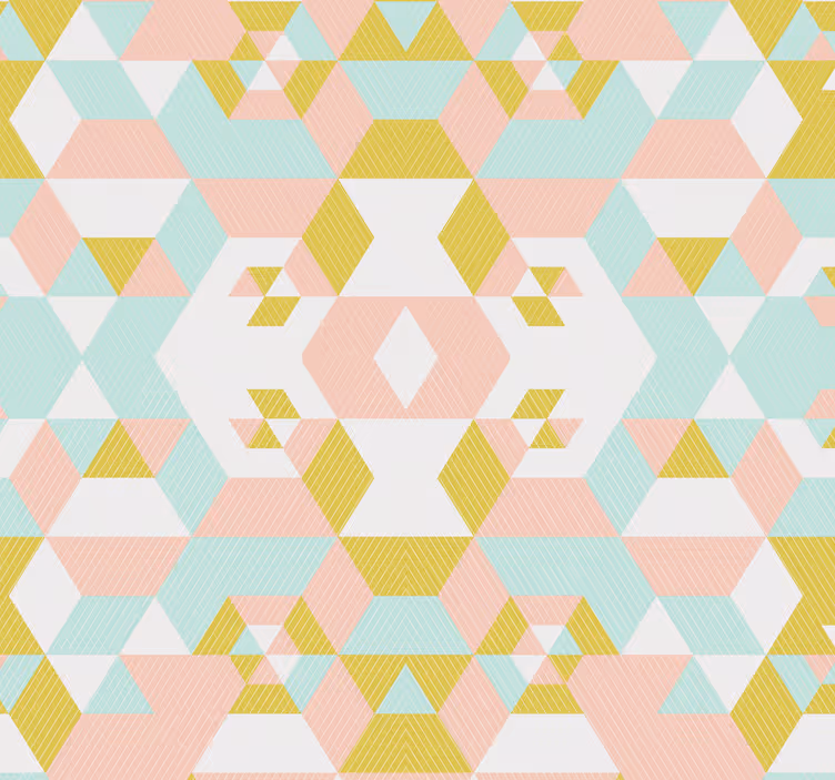 Carta da parati soggiorno motivo geometrico pastello - TenStickers