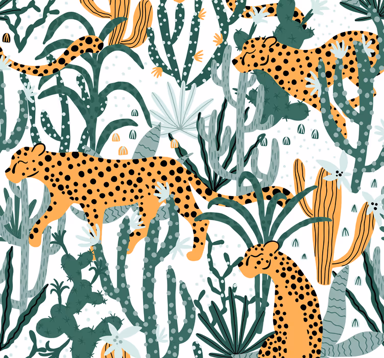 Carta da parati leopardo nella giungla - TenStickers