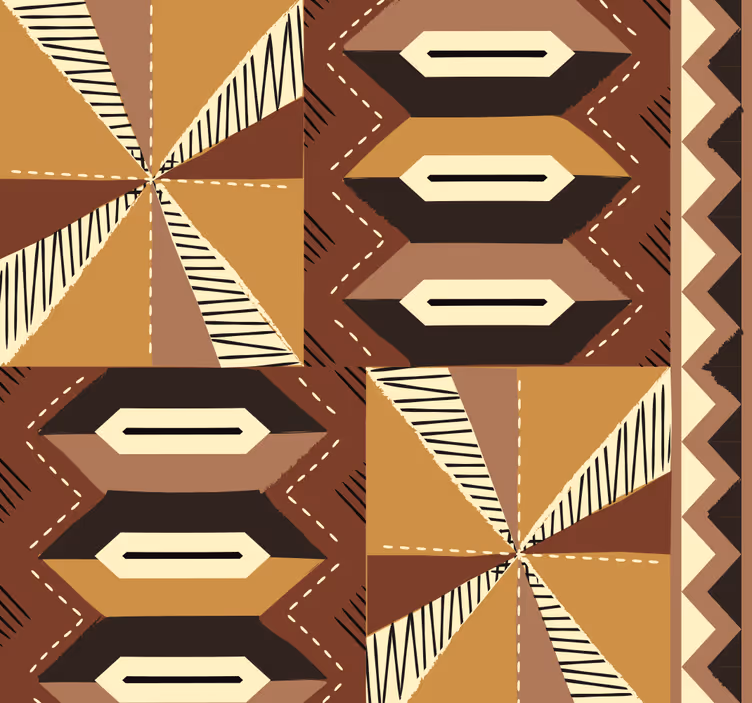 Carta da parati camera matrimoniale modello tribale africano - TenStickers