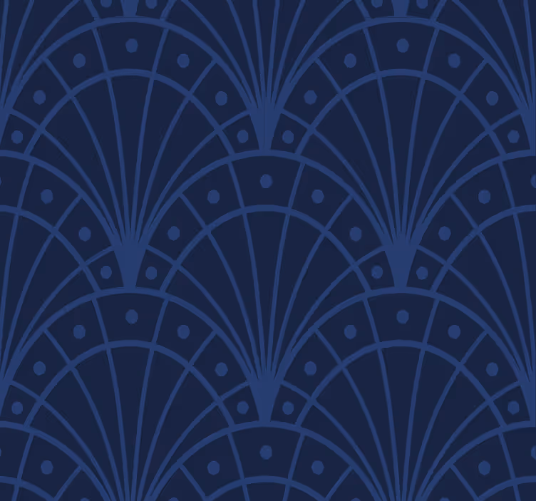 Carta da parati ingresso art déco blu navy - TenStickers