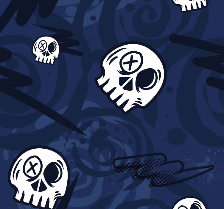 Carta da parati camera ragazzi teschi graffiti - TenStickers