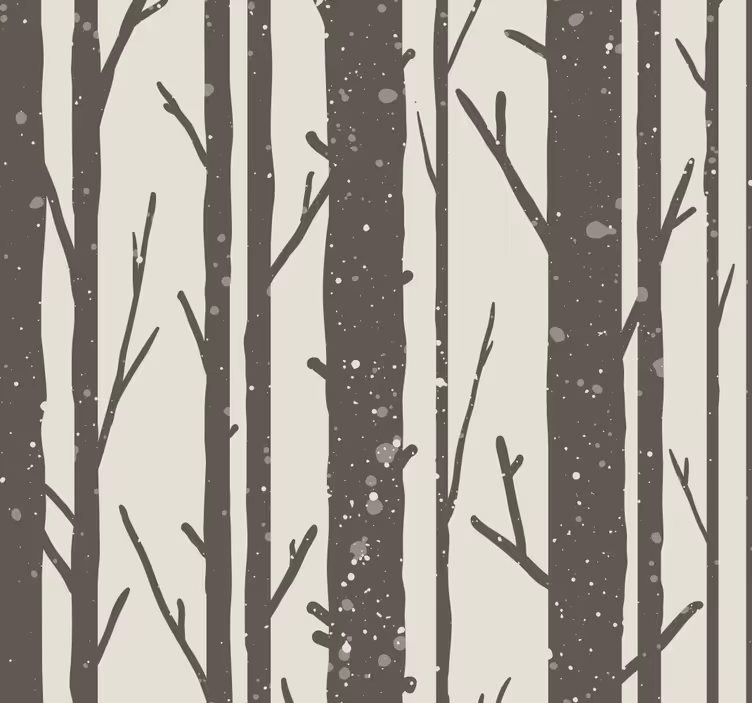 Carta da parati testata letto alberi invernali - TenStickers