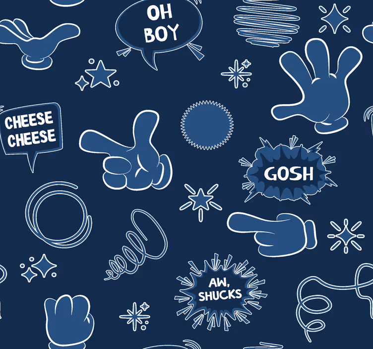 Carta da parati Navy UK stile comico - TenStickers