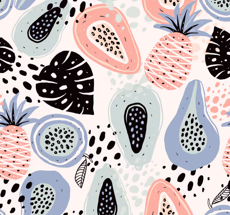 carta da parati cucina modello botanico - TenStickers