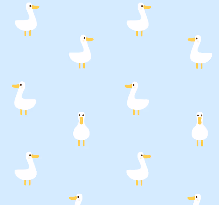 Carta da parati animali modello di anatra - TenStickers