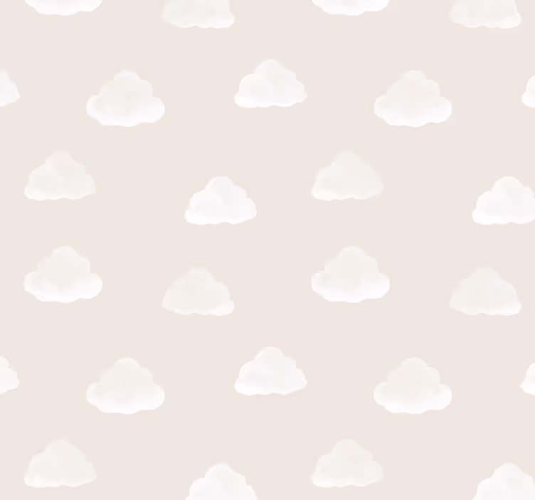 Carta da parati neonato motivo nuvole beige - TenStickers
