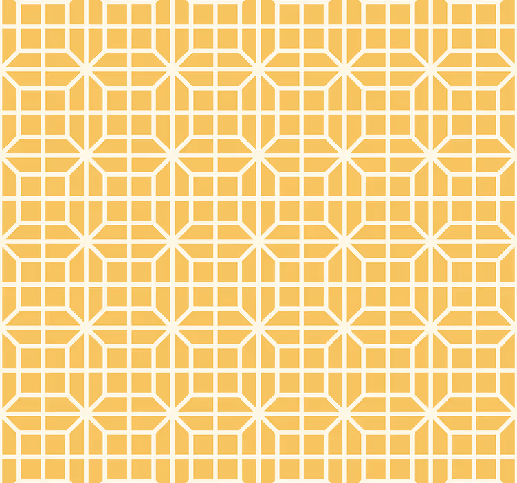 Carta da parati gialla motivo geometrico - TenStickers